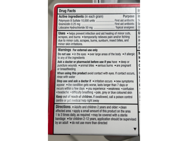 Polysporin Plus Pain Relief Cream, 15 g