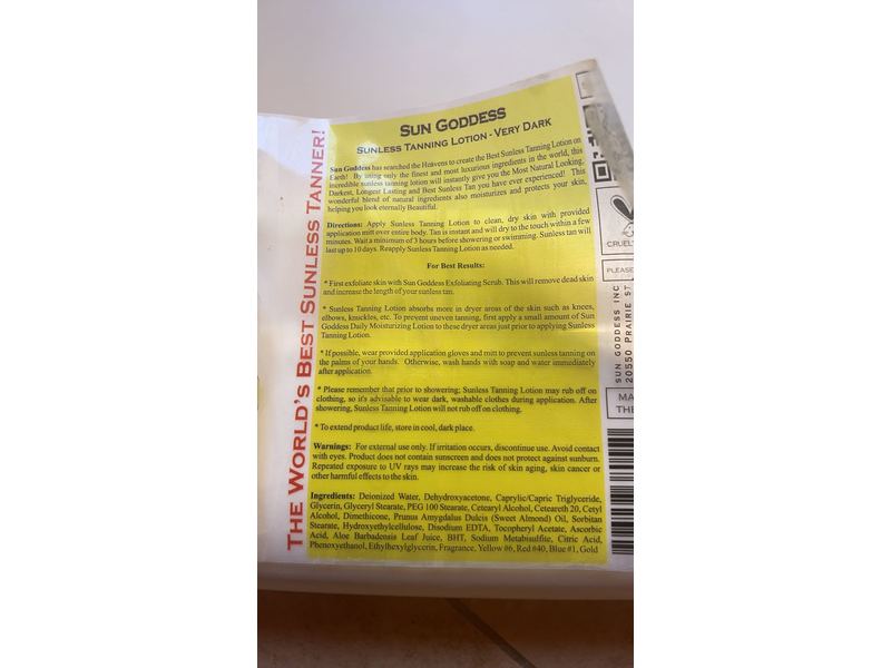 Sun Goddess Sunless Tanning Lotion, Very Dark, 8 fl oz/236 mL