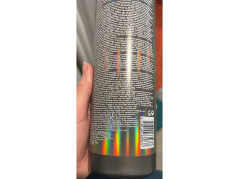 Fudge Clean Blonde Damage Rewind Violet-Toning Shampoo, Optl-Plex Technology, 33.8 fl oz/1 L