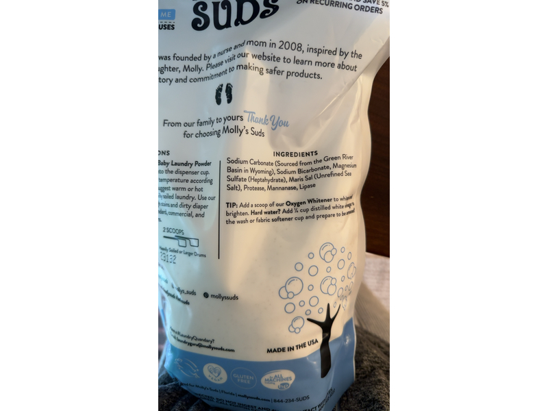 Molly's Suds Baby Laundry Powder, 120 Loads, 79.0 oz/2.23