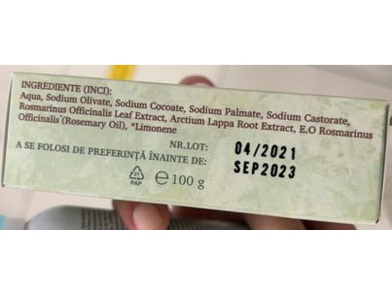 Brusture Si Rozmarin, (Solid Shampoo with Burdock and Rosemary), 100 g