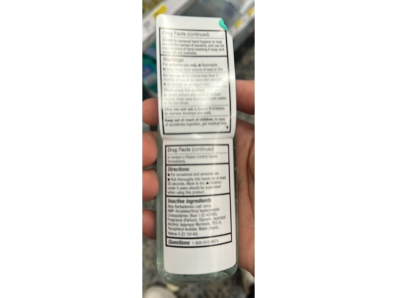 Up & Up Hand Sanitizer, Aloe, 2 fl oz/59 mL