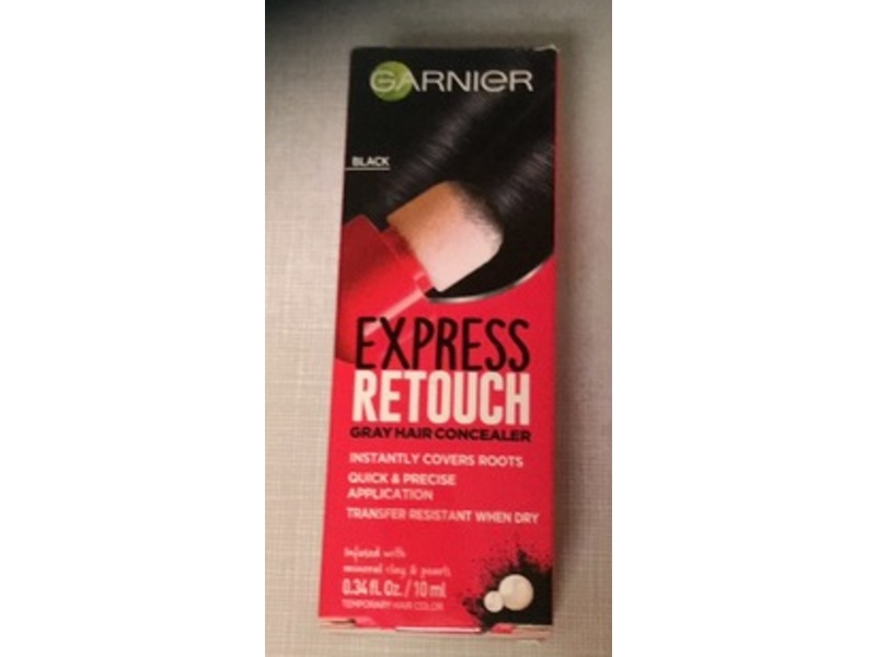 Garnier Express Retouch Gray Hair Concealer, Black, 0.34 fl oz/10 mL