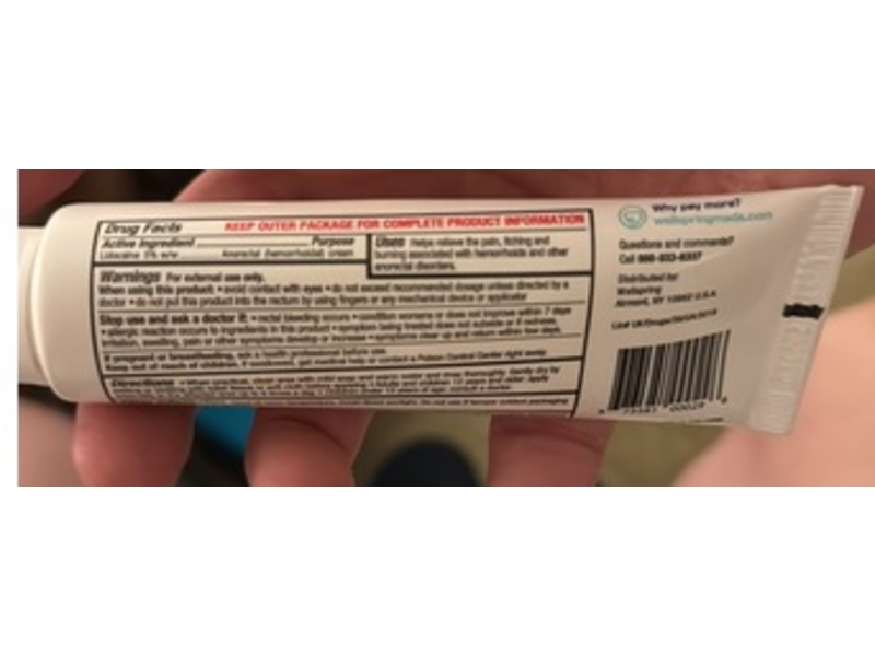 Welmate Topical Analgesic Cream, Lidocaine 5%, 2 oz/60 g