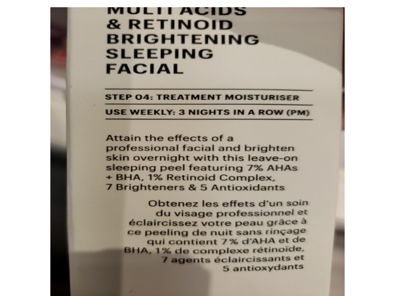 Allies Of Skin Multi Acids & Retinoid Brightening Sleeping Facial, 1.6 oz/48 mL