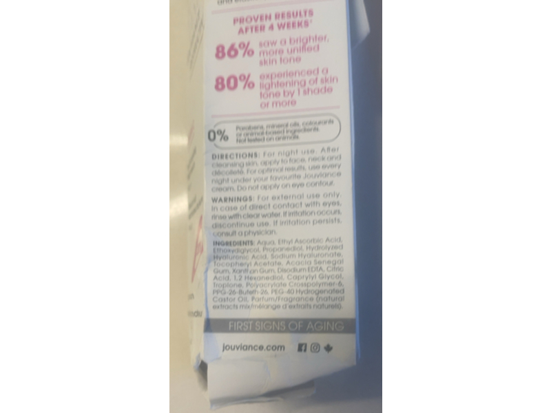 Jouviance Youth Boosting Night Serum, Vitamin C, 1 fl oz/30 mL