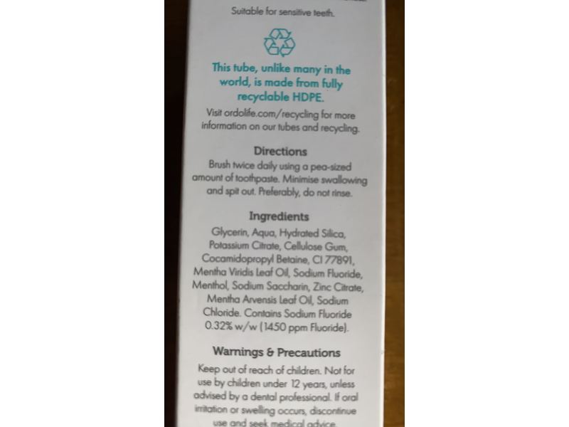 Ordo Complete Care Toothpaste, Dual Mint, 80 mL