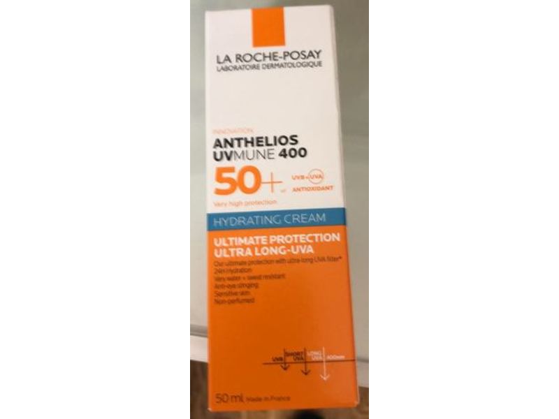 La Roche-Posay Hydrating Cream, SPF 50+, Anthelios Uvmune 400, 50 mL