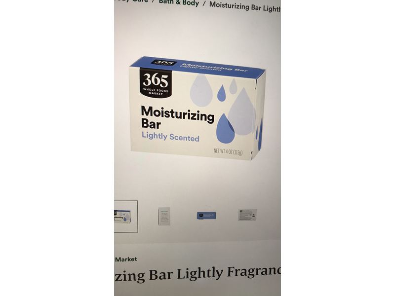365 Whole Foods Market Moisturizing Bar, Lightly Scented, 4 oz/113 g