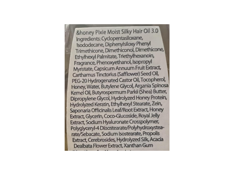 &Honey Pixie Moist Silky Hair Oil, 3.3 fl oz/100 mL