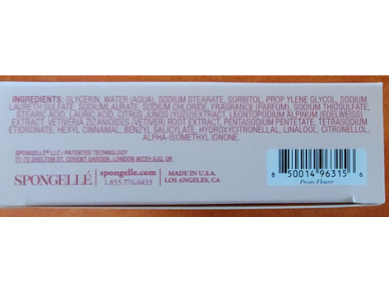 Spongelle Beyond Cleansing Body Wash, Peony Flower, 3 oz/85 g