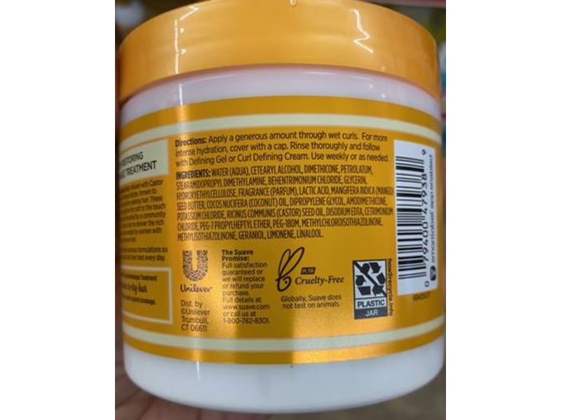 Suave Professionals Strength Restoring Anti-Breakage Treatment, Castor Oil & Mango Butter, 13.5 fl oz/400 mL