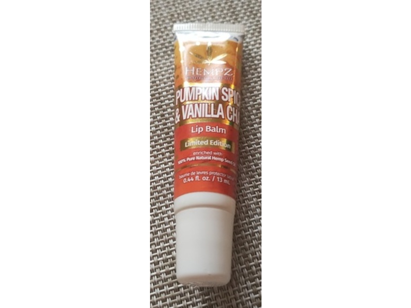 Hempz Herbal Lip Balm, Pumpkin Spice & Vanilla Chai, 0.44 oz/ 13 mL