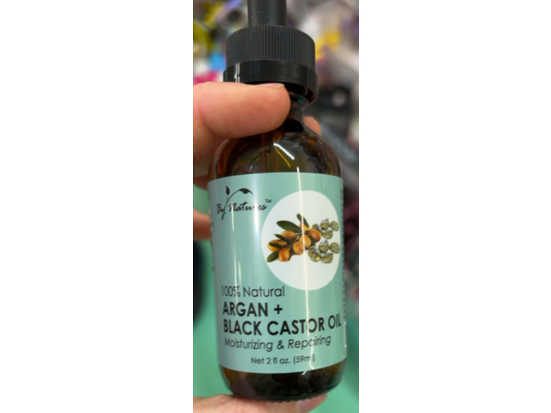 By Natures 100% Natural Moisturizing & Repairing, Argan + Black Castor Oil, 2 fl oz/59 mL