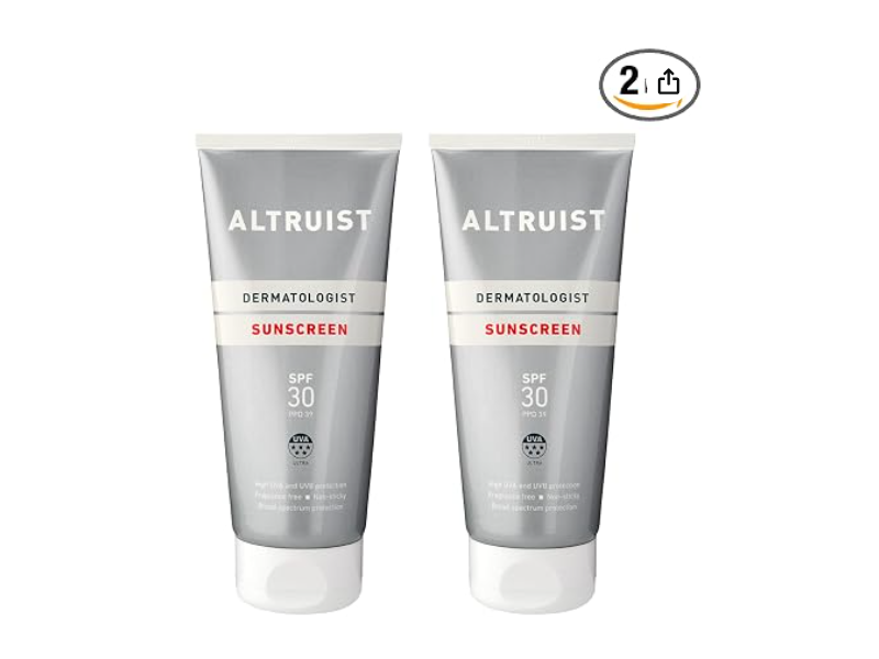 Altruist Dermatologist Sunscreen, SPF 30, 200 mL, Pack Of 2