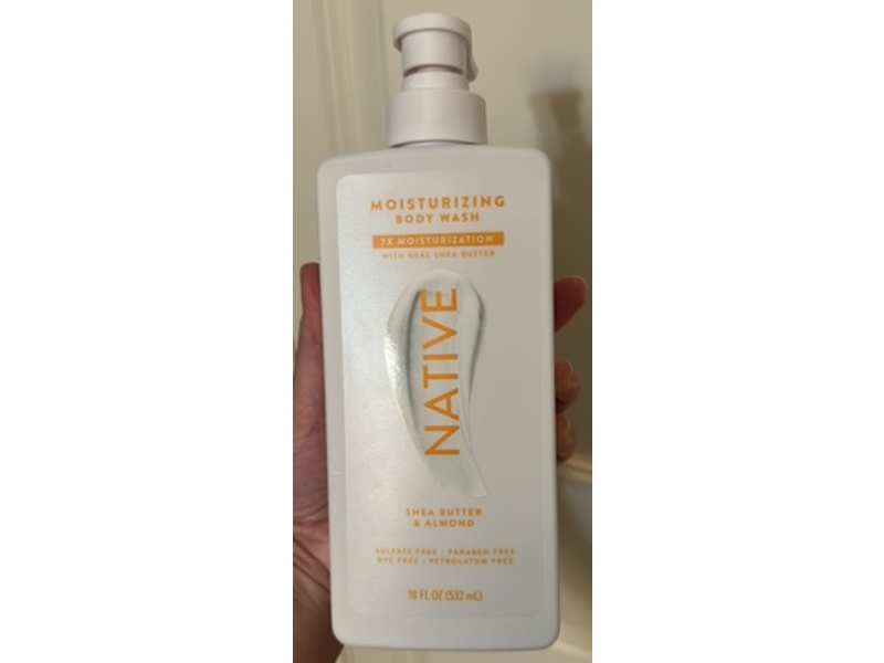 Native Moisturizing Body Wash, Shea Butter & Almond, 18 fl oz/532 mL