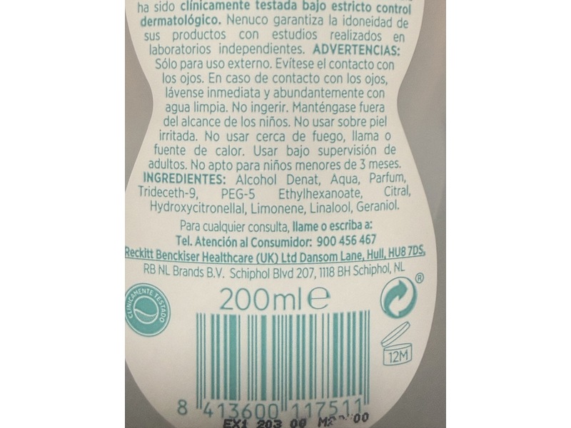 Nenuco Eau De Cologne, Original Scent, 200 mL