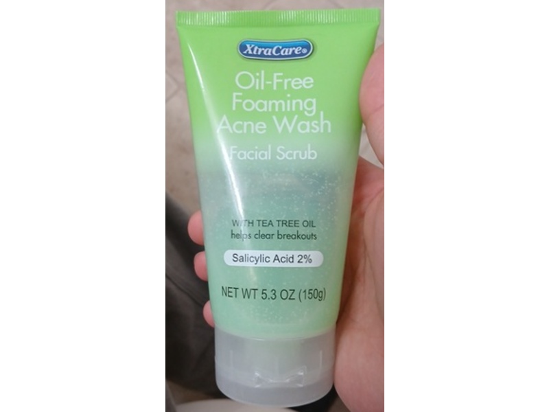 XtraCare Oil-Free Foaming Acne Wash Facial Scrub, Salicylic Acid 2%, 5.3 oz/150 g, Pack of 2