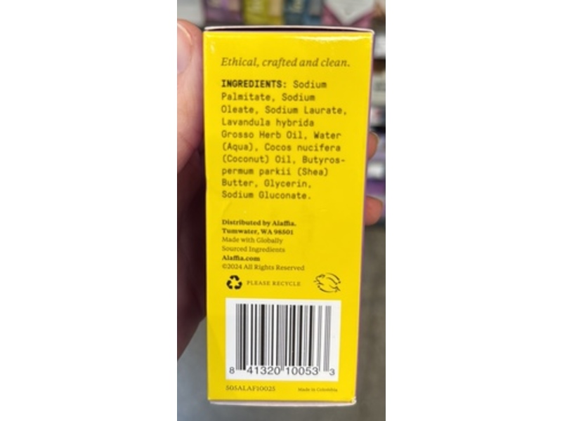 Alaffia Everyday Shea Triple Milled Soap, Lavender, 8 oz/227 g, Pack Of 2