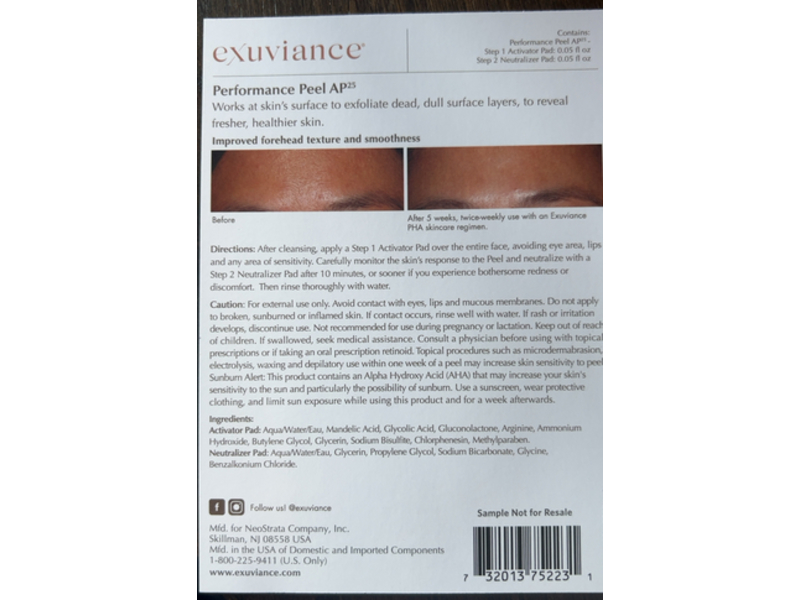 Exuviance Advance Series, Performance Peel Ap, Step 2, 0.05 oz/1.5 mL