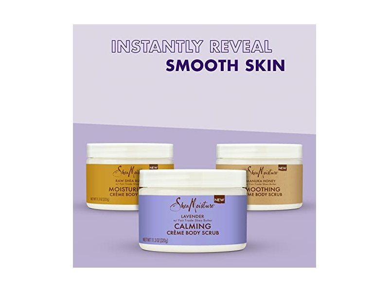 SheaMoisture Calming Creme Body Scrub, Lavender, 11.3 oz