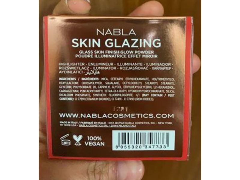 Nabla Skin Glazing Glass Skin Finish Glow Powder Highlighter, Amnesia, 0.23 oz/6.5 g