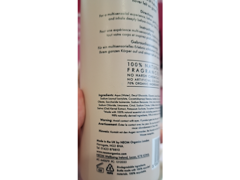 Neom Super Shower Power Body Cleanser Shower Gel, Spearmint, Rosemary & Eucalyptus, 16.9 fl oz/500 mL