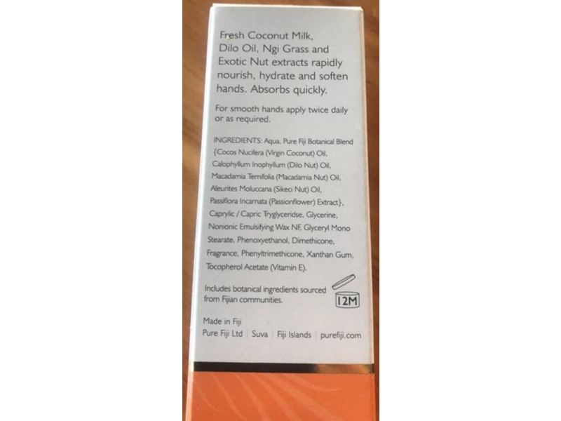 Pure Fiji Nourishing Hand Creme, Mango Infusion, 1.2 fl oz/35 mL