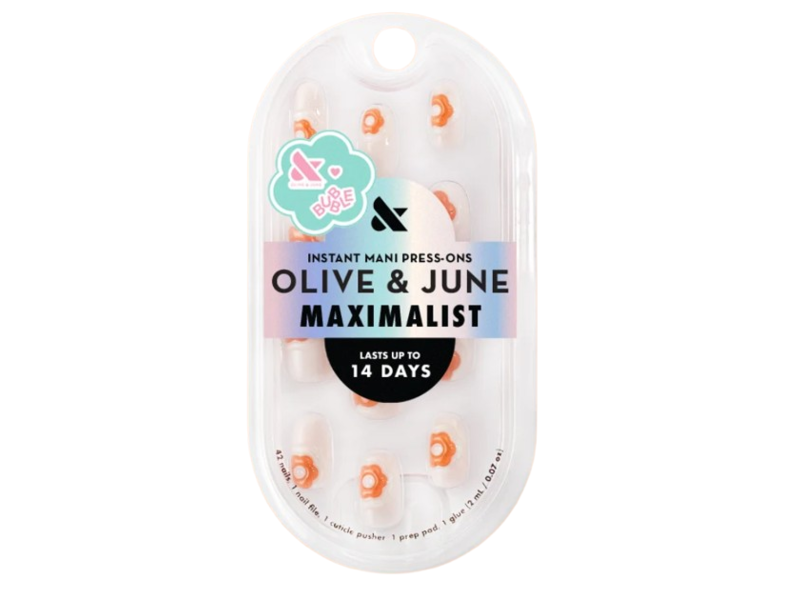 Olive & June Maximalist Press-On Nails Set, Puffy Bubble Flowers
