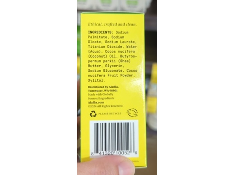 Alaffia Everyday Nourishing Triple Milled Bar Soap, Coconut, 8 oz/227 g