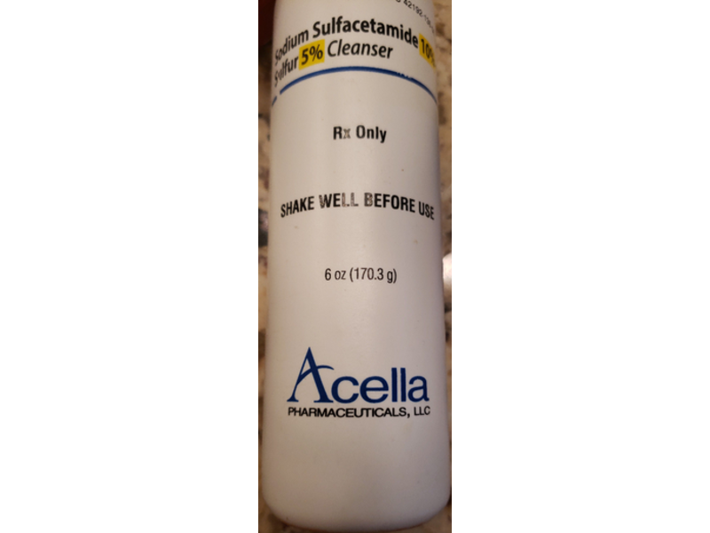Sodium Sulfacetamide10% Sulfur 5% Cleanser, 6 oz/170.3 g Acella Pharmaceuticals (RX)