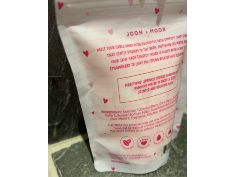 Joon x Moon Valentine Bath Confetti Sweet Bath Treat, Beary Berry, 1.4 oz/39 g