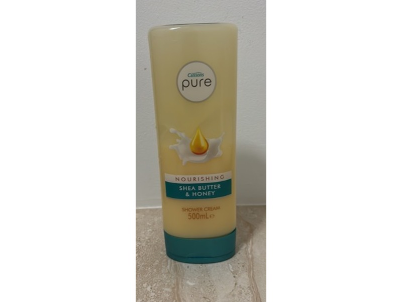 Cussons Pure Nourishing Shower Cream, Shea Butter & Honey , 500 mL
