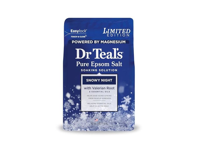 Dr Teal's Pure Epsom Salt Soaking Solution, Snowy Night, 1.36 Kg