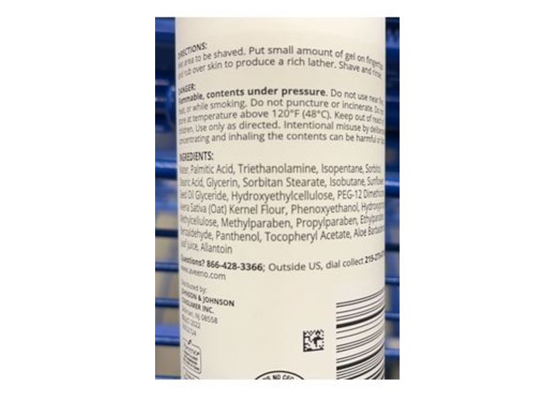 Aveeno Therapeutic Shave Gel, 7 oz/198 g