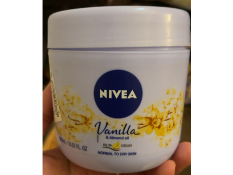Nivea Vanilla Almond Oil Body Cream, 13.52 oz/400 mL