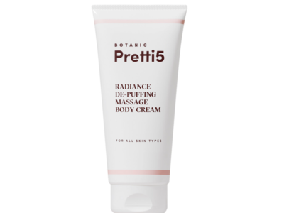 Botanic Pretti5 Radiance De-Puffing Massage Body Cream, 6.35 oz/180 g
