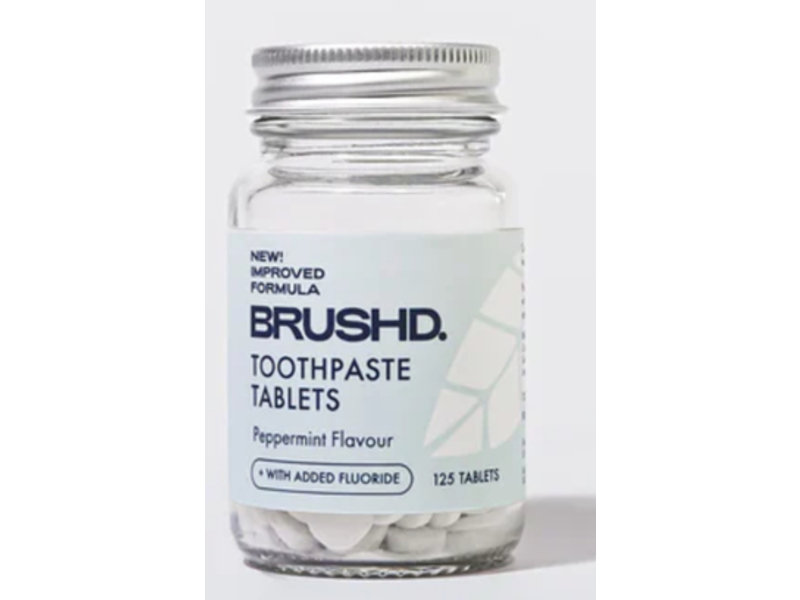 Brushd Toothpaste Tablets, Peppermint Flavour, 125 Count