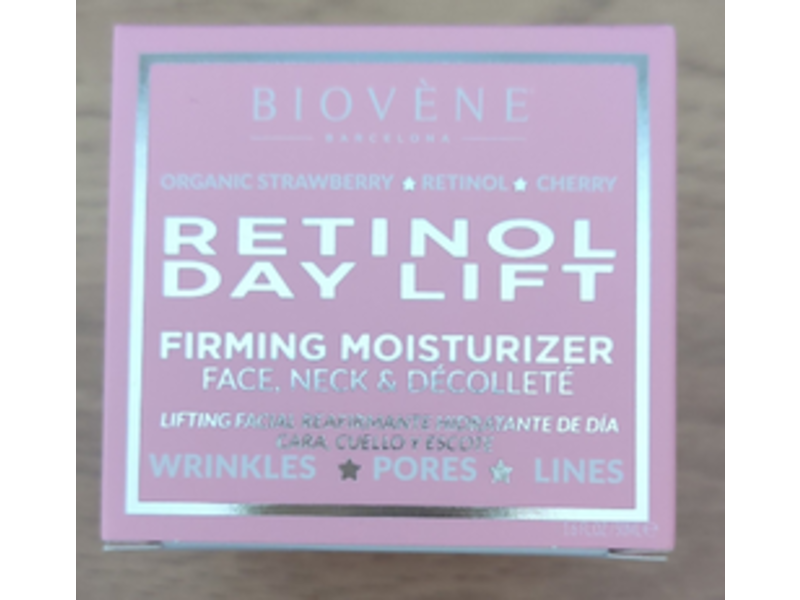 Biovene Barcelona Firming Face, Neck & Decollete Moisturizer, Strawberry + Retinol + Cherry, 1.6 fl oz/50 mL