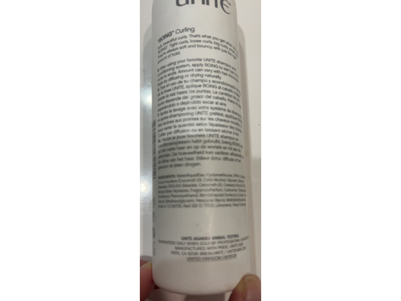 Unite Boing Curling Cream, 8 fl oz/236 mL
