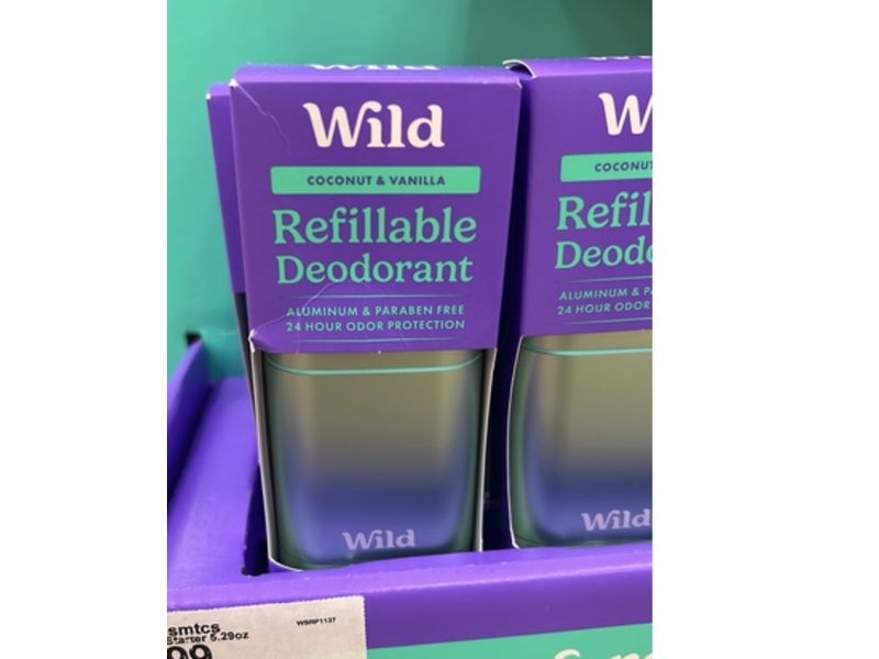 Wild Refillable Deodorant, Coconut & Vanilla, 1.4 fl oz/40 g
