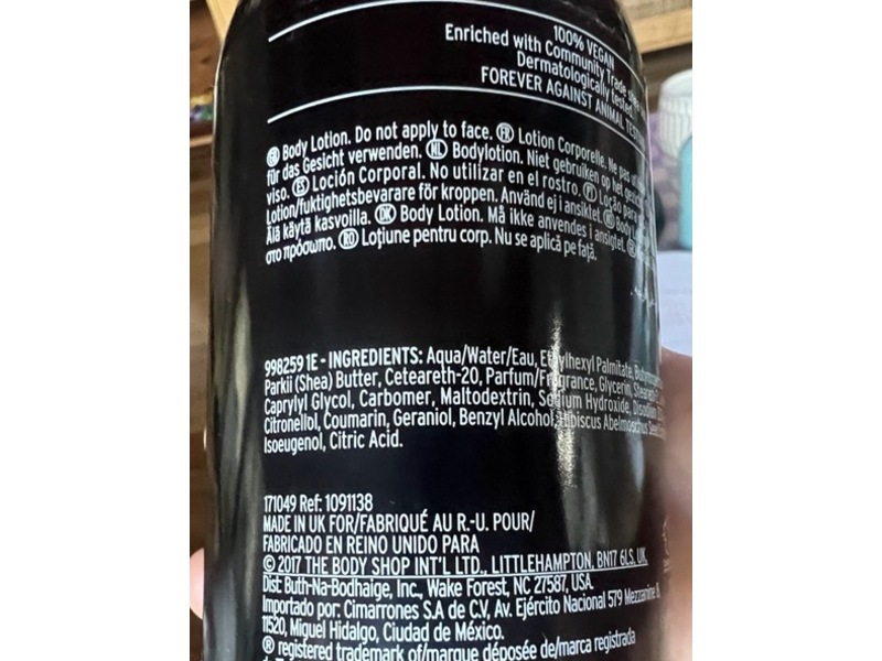 The Body Shop Body Lotion, Black Musk Night Bloom, 8.4 fl oz/250 mL