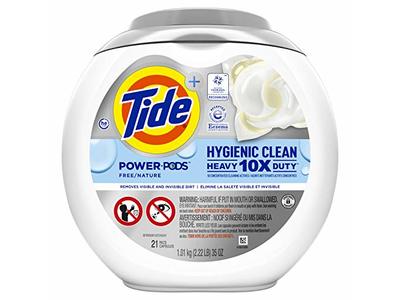 Tide Plus Hygienic Clean Heavy 10X Duty Pods Detergent, Free/Nature, 35 oz/1.01 kg, 21 Pacs