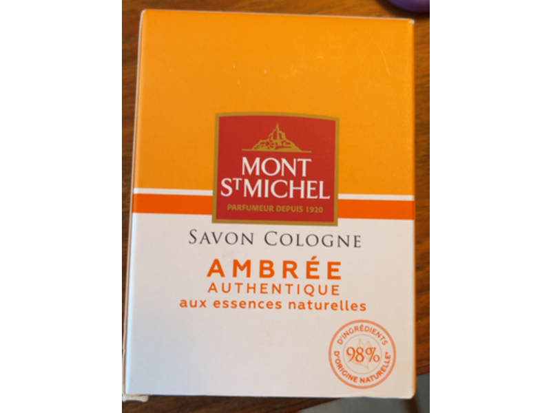Mont St Michel Cologne Bar Soap, Amber Authentic, 125 g, Pack Of 8