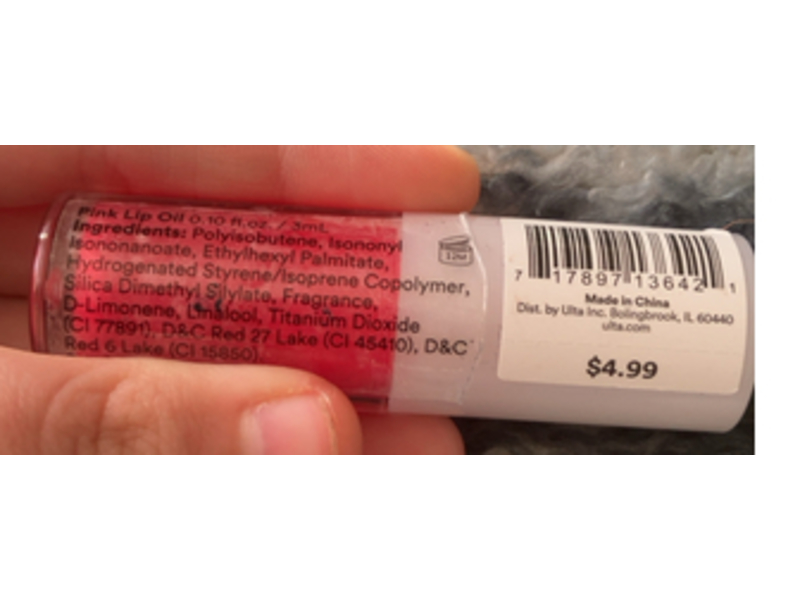 Sweet And Shimmer Lip Oil, Pink, 0.10 fl oz/3 mL