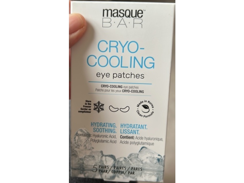 Masque Bar Cryo-Cooling Eye Patches, 5 Pairs