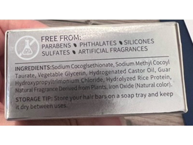 Aliver Solid Shampoo Bar, Rice Water Protein, 3.2 oz/91 g