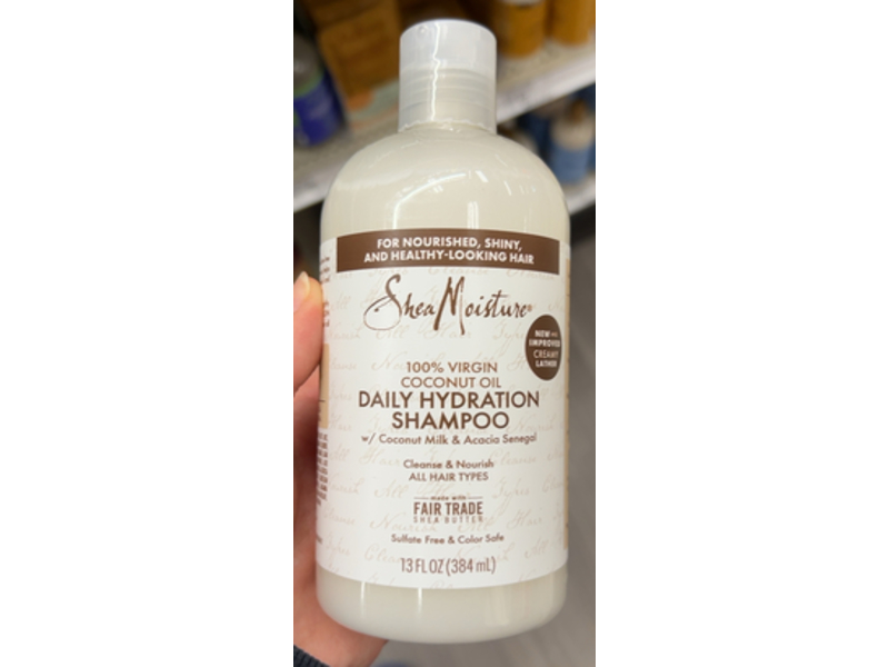 SheaMoisture Daily Hydration Shampoo, Coconut Milk & Acacia Senegal, 13 fl oz/384 mL
