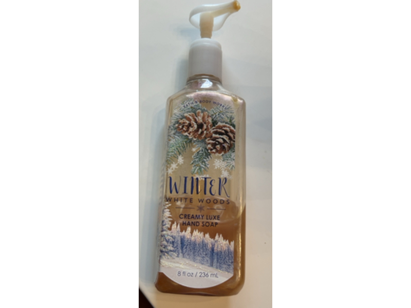 Bath & Body Works Creamy Luxe Hand Soap, Winter White Woods, 8 fl oz/236 mL