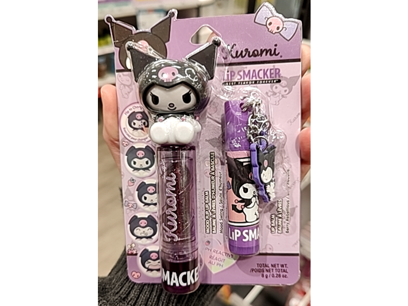 Kuromi Lip Smacker Mood Flip Lip Balm Set, 0.28 oz/8 g